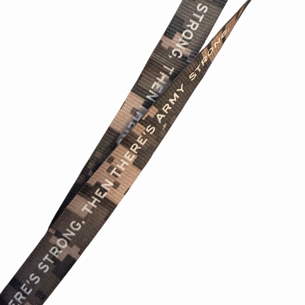US Army There's Strong Then There's Army Strong Lanyard Keyring Buckle Closure